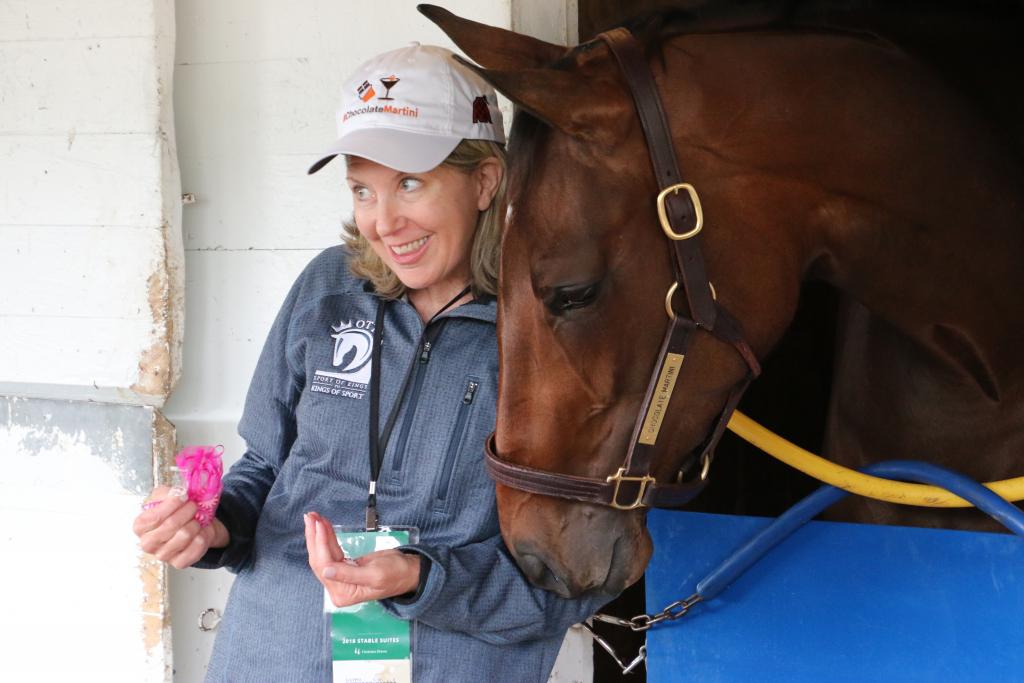 Julie Sledge lures Chocolate Martini with peppermints. (Julie June Stewart photo)